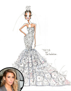 Kim Kardashian, Theia Bridal Dress Kim Kardashian, Theia Bridal Dress